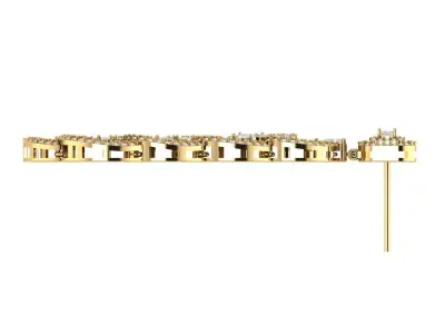 Women Antiq Gold Earings 3D print model