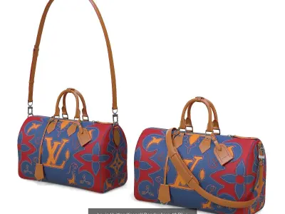 Louis Vuitton Keepall Bandouliere 40 3D Model Pack