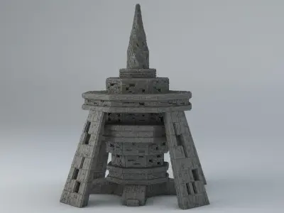 Sci Fi Shapes - The Empire Low-poly 3D model