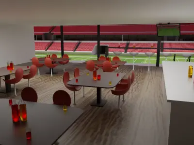 American Football Stadium Low-poly 3D model 22