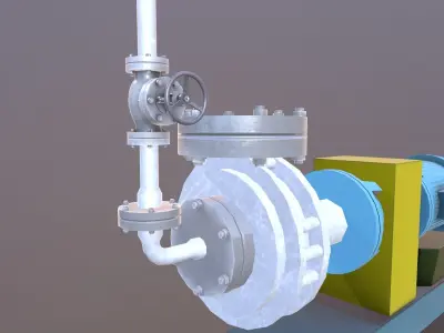 Pump 3D Model Low-poly 3D model