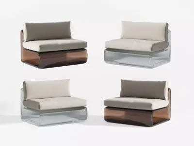 chair single Modern 3D model