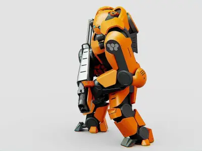 DOOM FIGHTER X-100 Rigged for Unreal Engine - Unity - MIXAMO 3D model