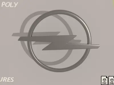 Opel emblem Low-poly 3D model