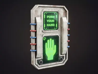 Security hand lock Free low-poly 3D model