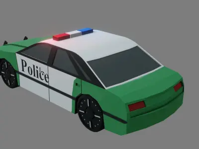 Police Car - Low Poly Low-poly 3D model