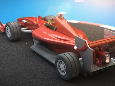Red Formula 1 3D model  3D model
