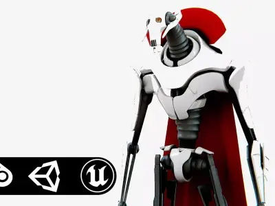 GRIEVOUS  Rigged for Unreal Engine - Unity - MIXAMO 3D model