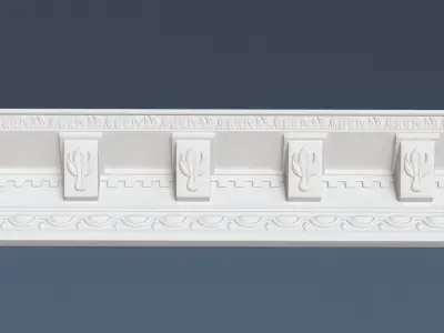 Decorative Crown Molding 3D model 23