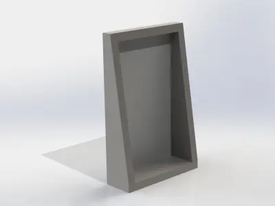 picture frame concrete square Free 3D print model