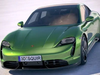 Porsche Taycan Turbo S 2020 VRAY 3D model