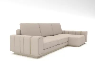 classic sofa Low-poly 3D model