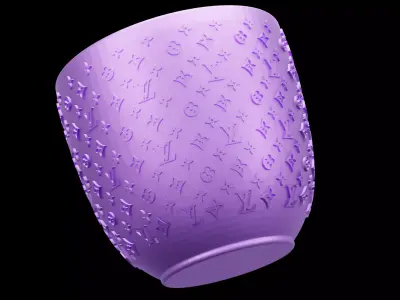 Louis Vuitton-Inspired Luxury Planter 3D Print Model Home Decor 3D print model