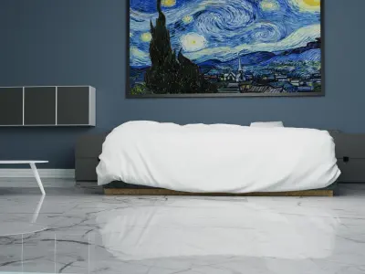 simple bedroom 3D model