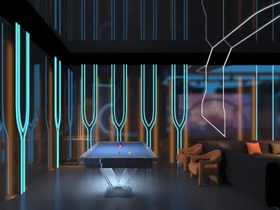 Luxury Modern Bar - Night  Club - KTV room 3D model 3D model