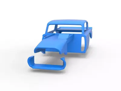 Shell of Vintage Asphalt Modified stock car V7 Scale 1 to 25 3D print model