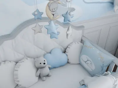 Winter Baby Room Blender Scene 3D model