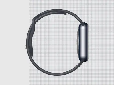 Dark Black Apple Watch Series 3 3D Model 3D print model