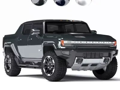 GMC Hummer EV Suv 2024 3d Model Low-poly 3D model