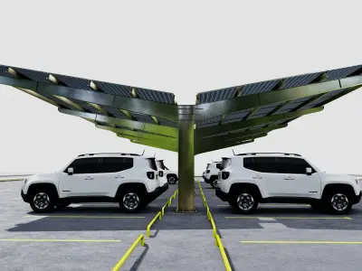 Y TypeSolar Carport Type 3D model