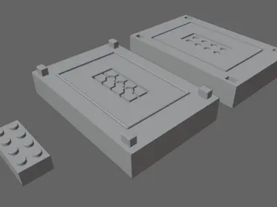 Mold for Plastic Brick - Form 3D print model