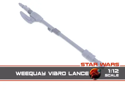 Vintage Weequay Vibro lance 1-12 Scale Blackseries Free 3D print model