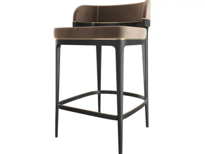 GRANGE - Bar STool - Brown 3D model