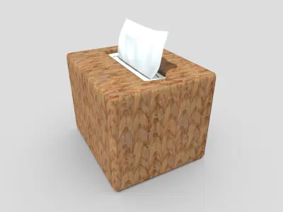 Tissue Box 5 Low-poly 3D model