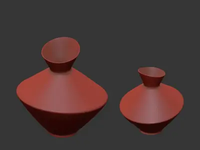 Koyu Renk Vazo 3D model