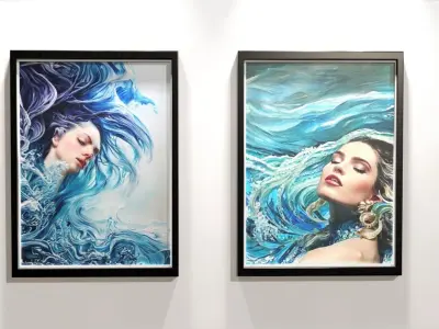 3D Gaming Decoration - Wall Art-01 Low-poly 3D model