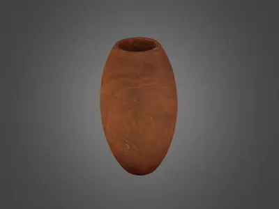 Decorative Wooden Vase 3D model