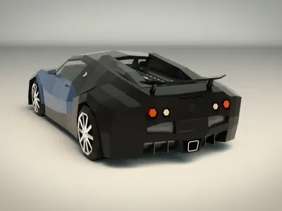 Low Poly Sports Car 03 Low-poly 3D model