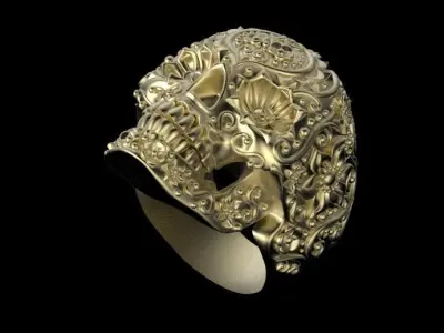 skull ring 3D print model