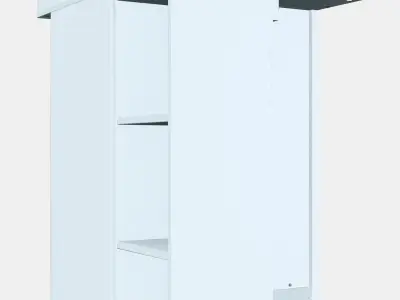 SMAGORA Changing tbl-bookshelf w 1 shlf ut Low-poly 3D model