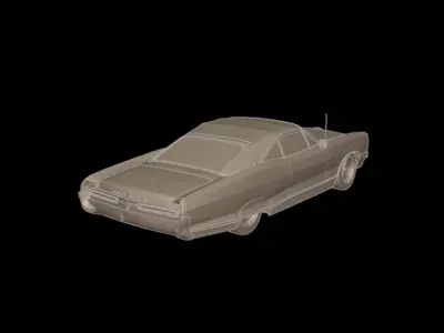 pontiac bonneville 1966  3D print model