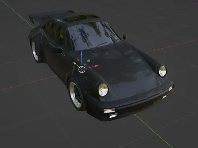 Porsche 911 930 Turbo 1975 Low-poly 3D model