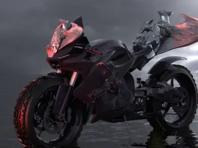 Batman Motorbike 3D model