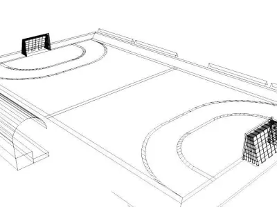 Game Court - Handball 3D model