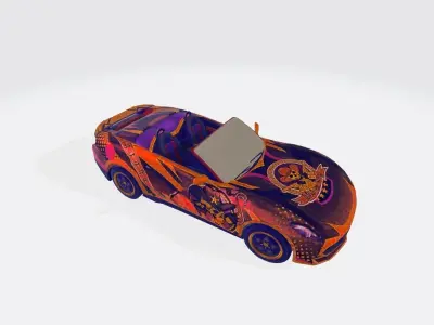 Vehicle Roadster Pursuer Car Low-poly 3D model