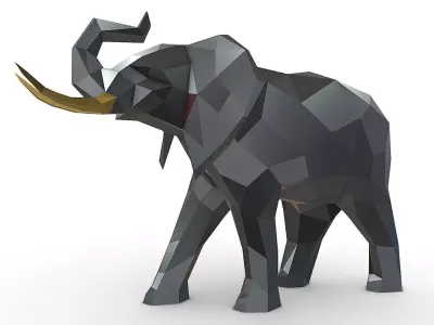 elephant figure 3D print model