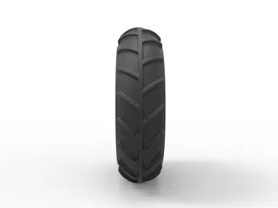 Front wheel from Mud dragster 3D print model