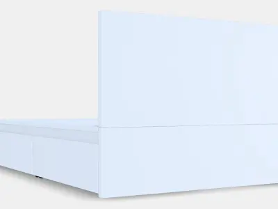 MALM Bed frame high w 4 storage boxes 31 3D model