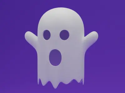 Cartoon Ghost 3D model