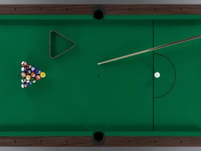 Billard Table Pool table PBR texture 3D model