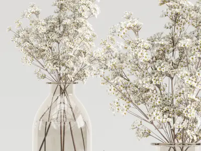 Collaction Plants Bouquet 18 White  3D model