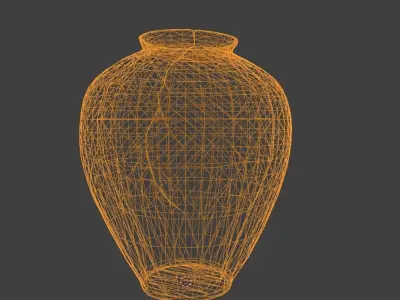 vase decor Low-poly 3D model 31