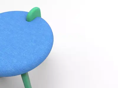 Lashu Stool Low-poly 3D model