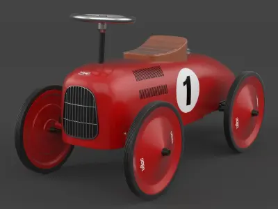 Retro Push Car 3D model