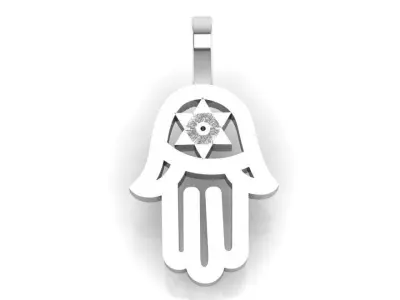Hamsa Diamond Pendant 0183 3D print model