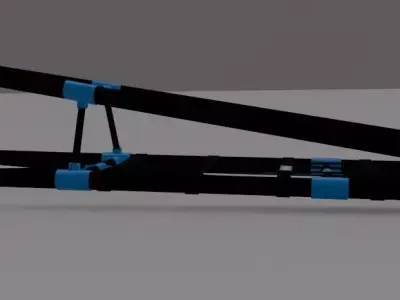 MVM Carbon Wheelie Bar Low-poly 3D model